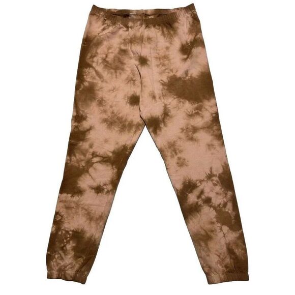 LACAUSA Anthropologie Women Sz Medium Jogger Pants Tie-Dye Brown Sweatpants NWT - Picture 3 of 10